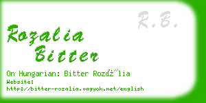 rozalia bitter business card